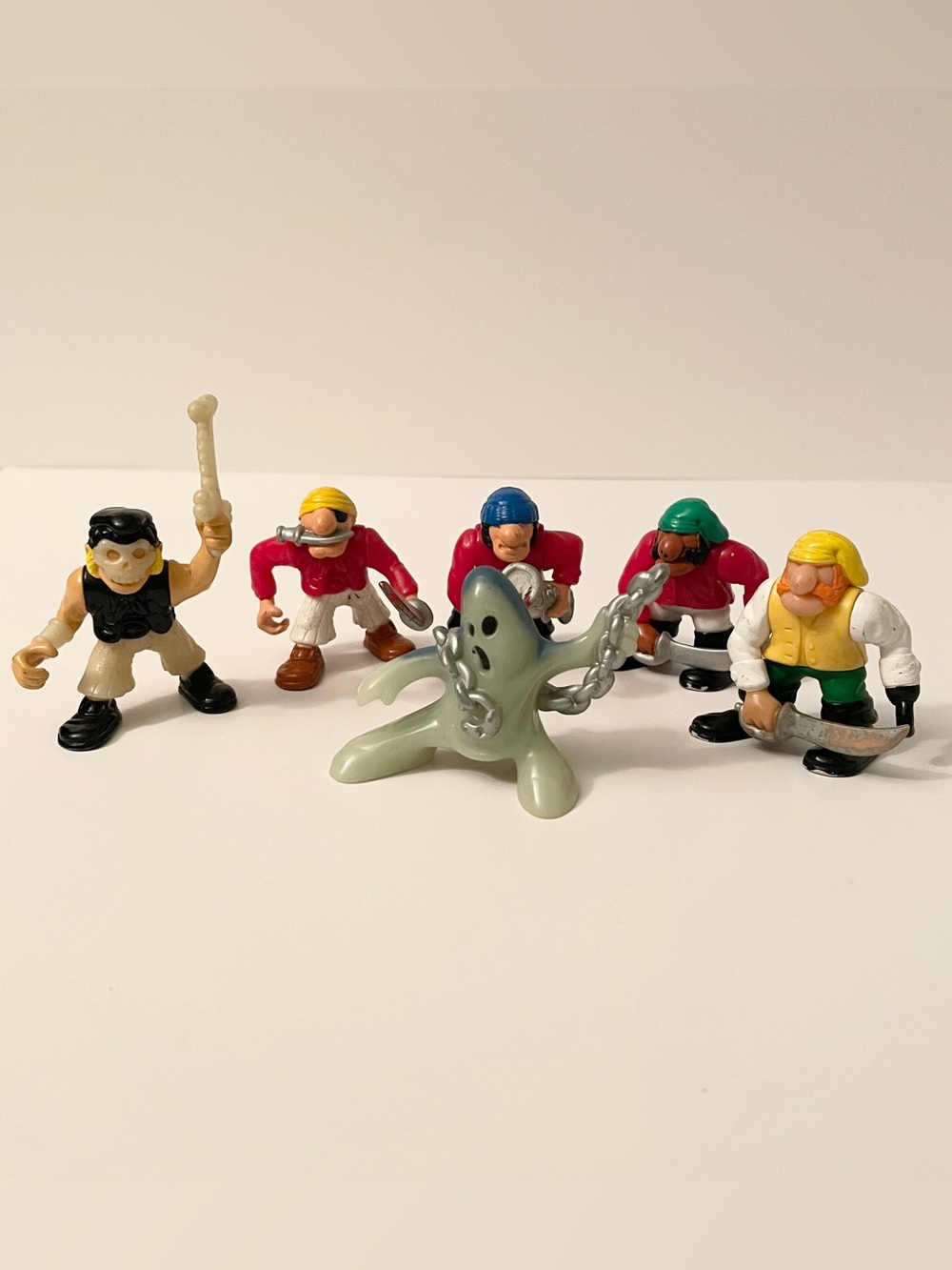 Vintage 90s Fisher-Price Great Adventures Pirate Lot Figures Ghost Skeleton